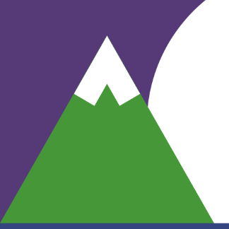 Vermont Softworks logo: a stylized snow-capped green mountain against a violet sky, with a blue river running off from the base to the right